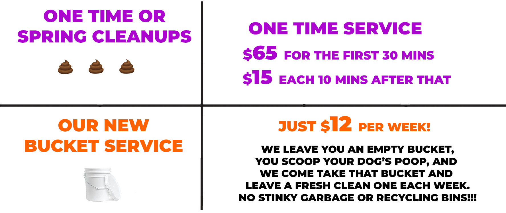 March 2024 Spring Cleaning Prices for The Poop Valet