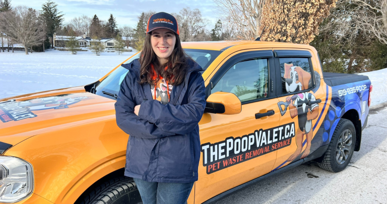 Sarah and Scooping Truck